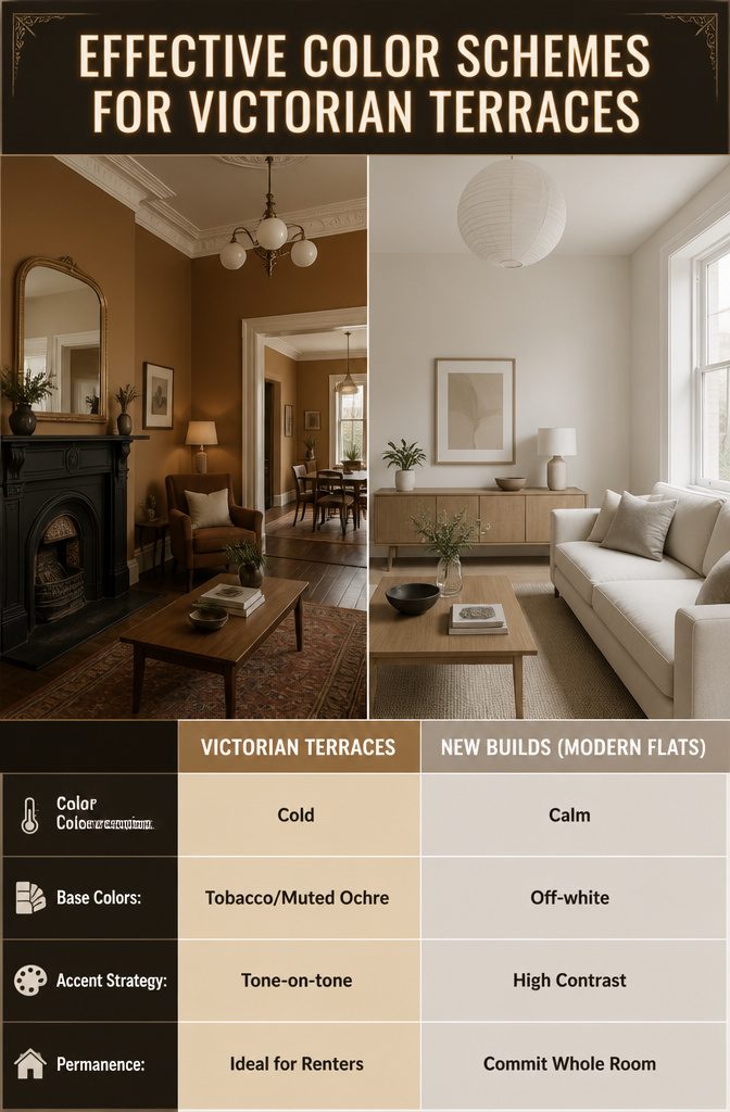 9 Ways to Decorate a Victorian Terrace: Ideas for 2026 10 A color palette showcasing warm neutrals suitable for Victorian interiors.