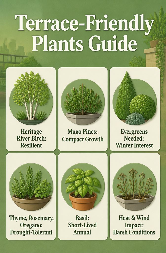 Modern Terrace Design Ideas: Outdoor Space Planning and Materials 14 A guide to terrace-friendly plants in a garden space.