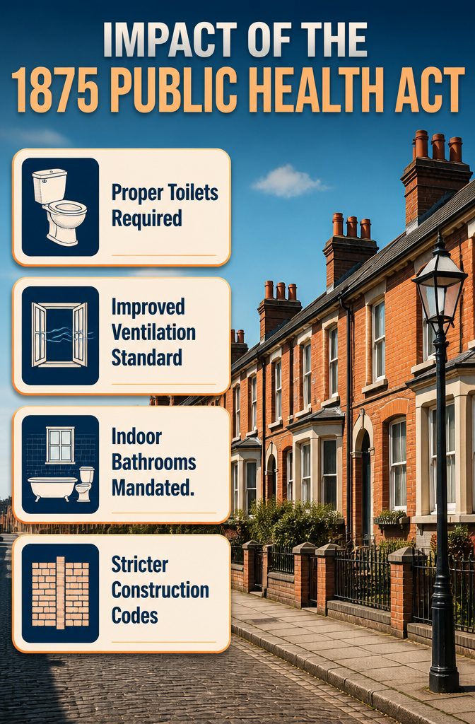 Information image depicting the impact of the 1875 Public Health Act.